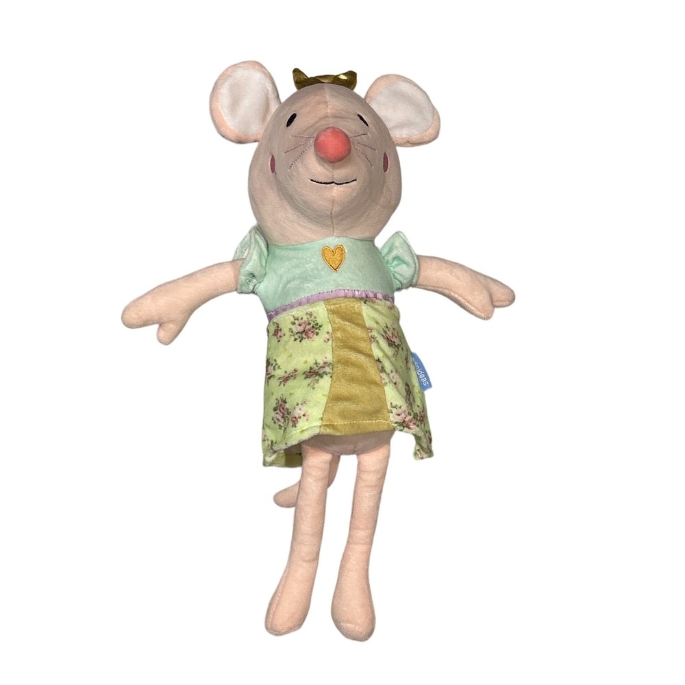 Oeko-tex Nino Ideas‎ Mouse with Crown Dress 18" Plush Stuffed Animal Toy